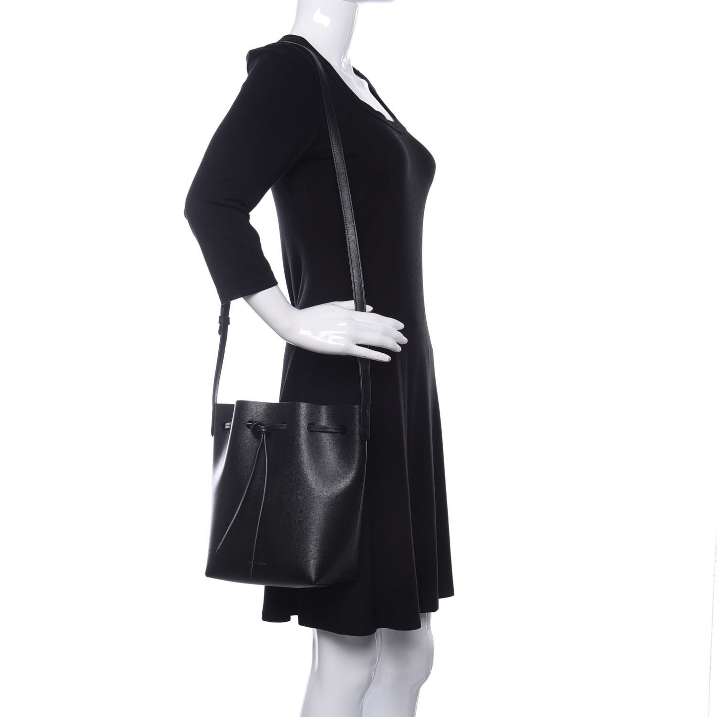 Saffiano Mini Bucket Bag Black