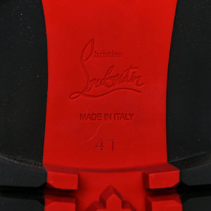 Christian Louboutin Calfskin Neoprene Studded Derby Oxfords 41 Black Gunmetal 7 of 10