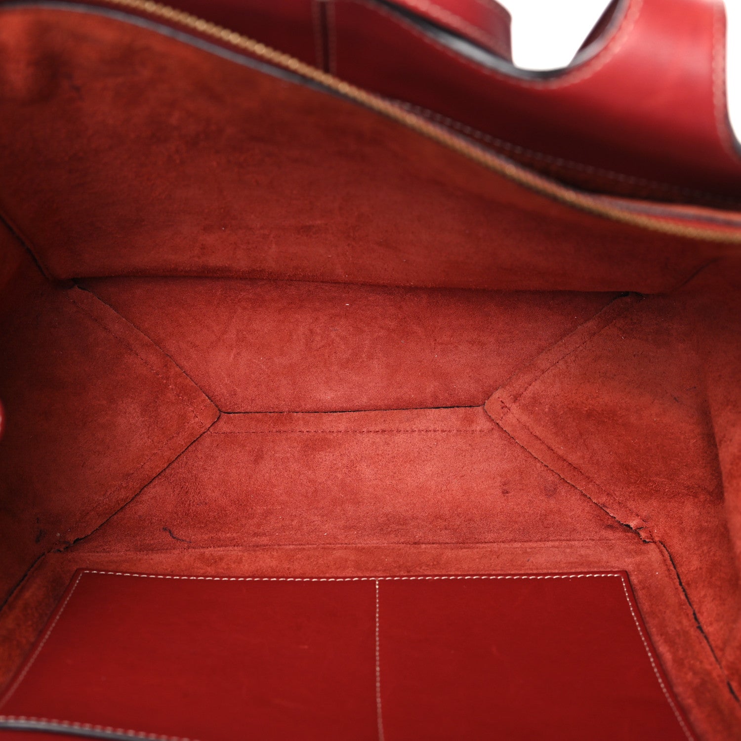 Celine Smooth Calfskin Small Tri-Fold Bag Red 5 of 14