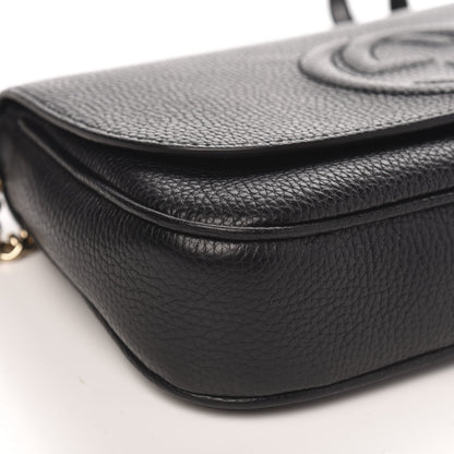 Gucci Pebbled Calfskin Medium Soho Flap Crossbody Black 9 of 10