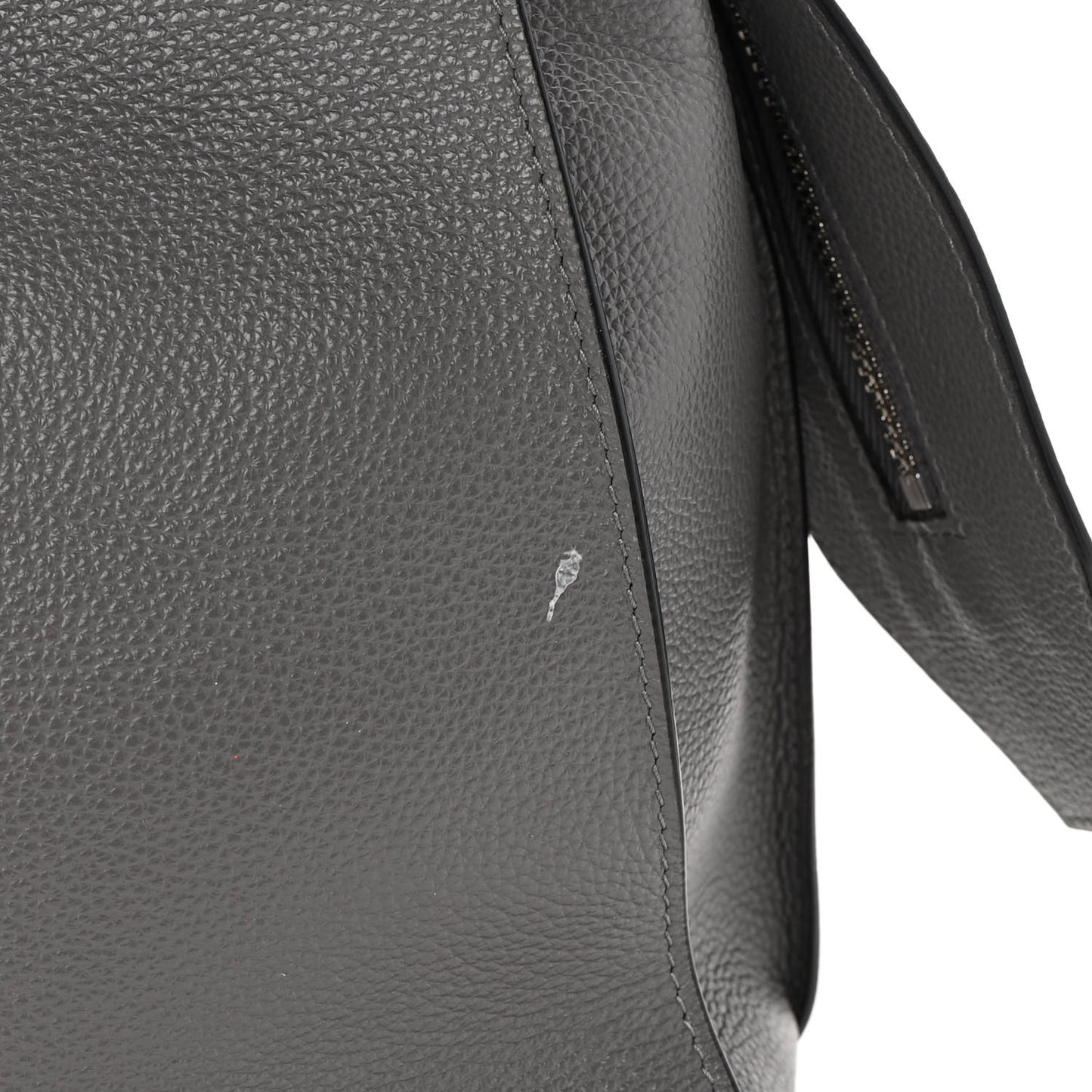 Grained Calfskin Neo Classic Silver Hardware Medium City Dark Grey
