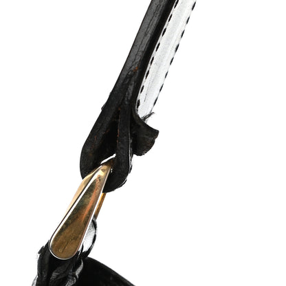 Burberry Lambskin Bridle Calfskin Small Dutton Hobo Black 12 of 14