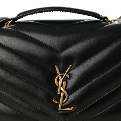 Saint Laurent Lambskin Matelasse Chevron Medium Loulou Black 7 of 9