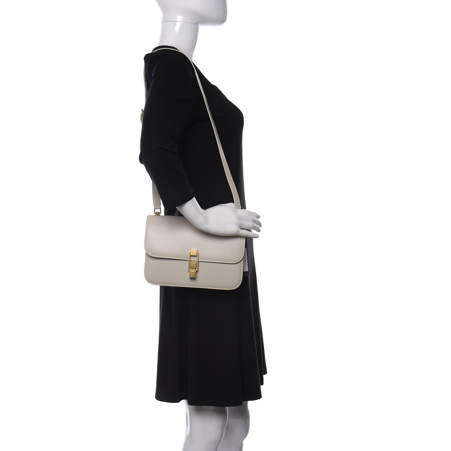 Saint Laurent Smooth Calfskin Carre Satchel Crema Soft 2 of 10