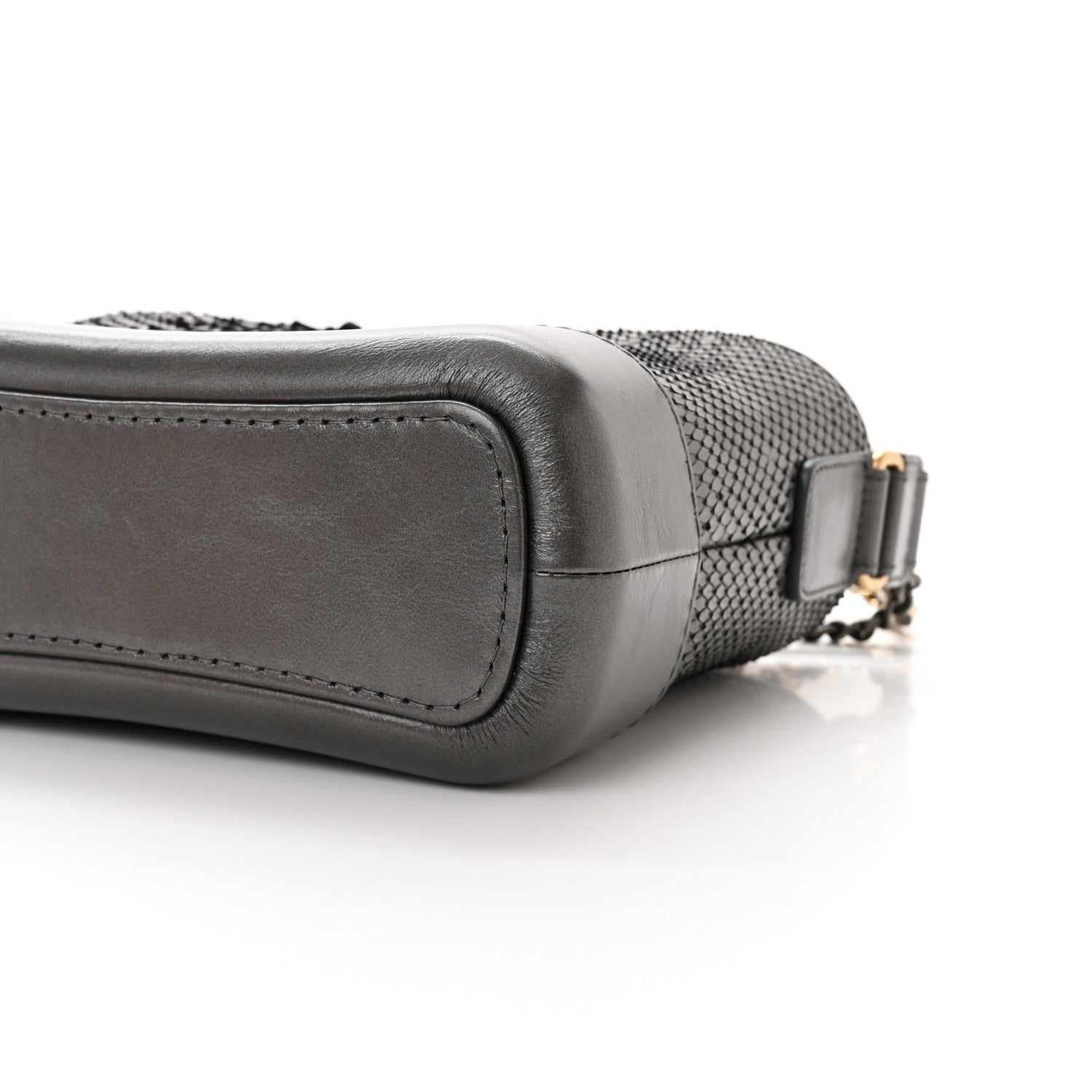 Chanel Metallic Snakeskin Small Gabrielle Hobo Pewter 10 of 12