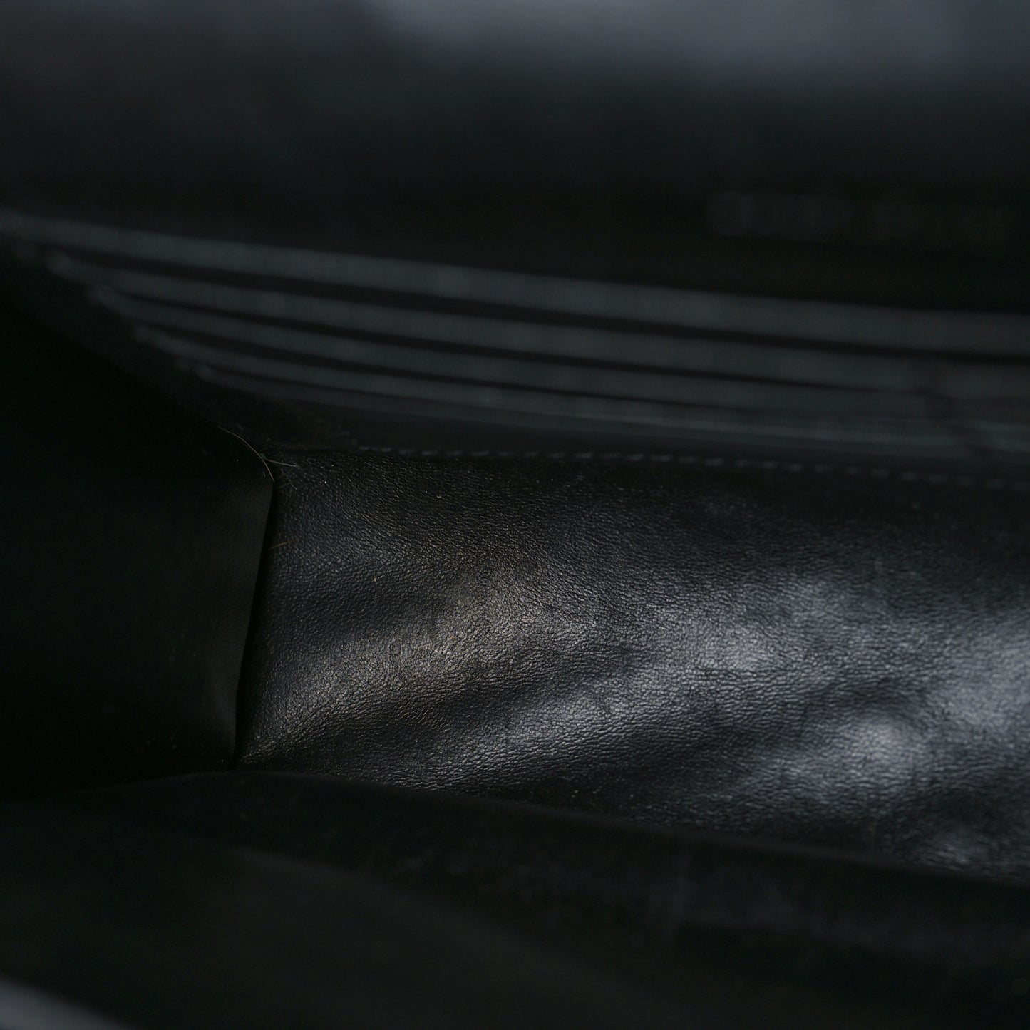 Grained Calfskin Car Flap Bag Black