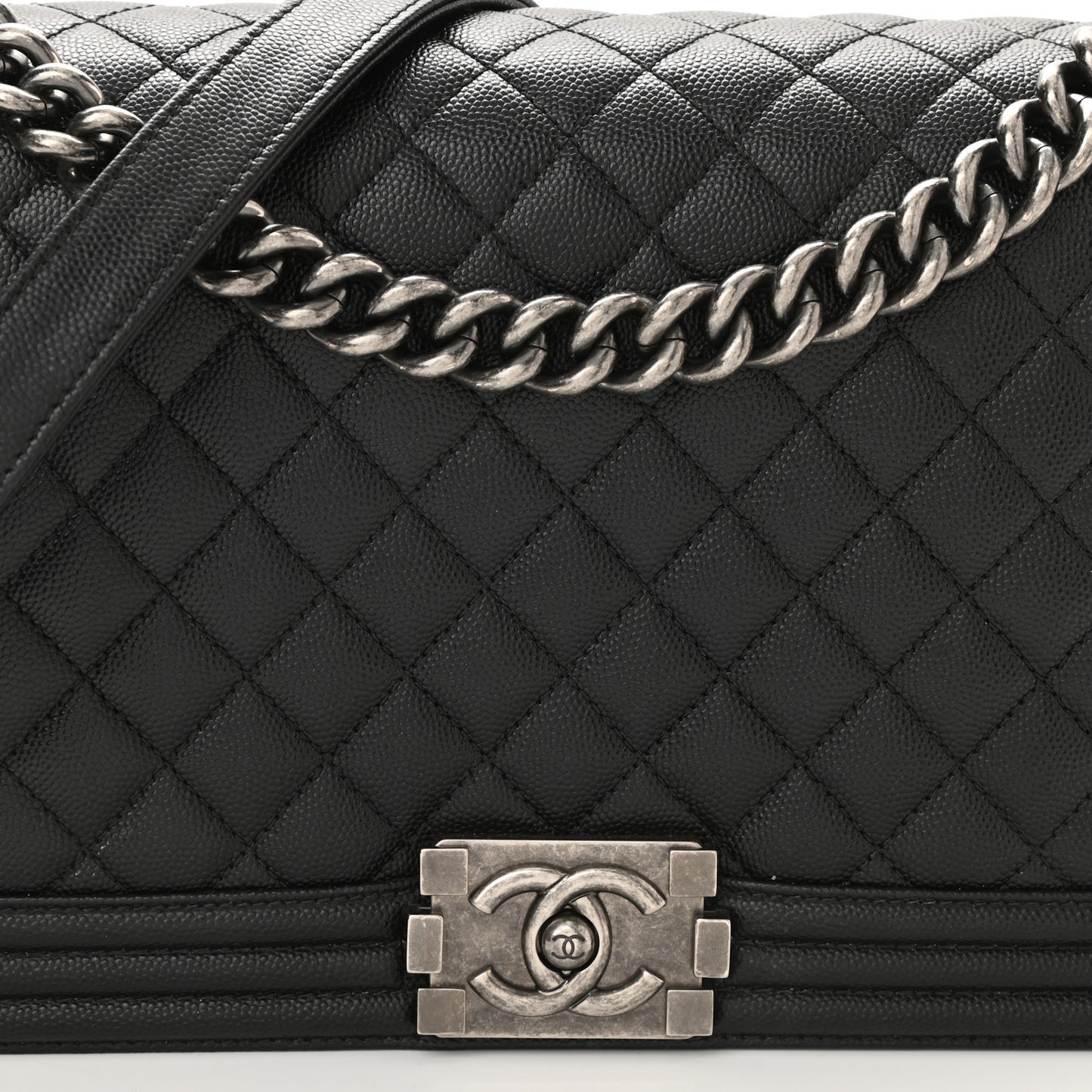 Caviar Quilted New Medium Boy Flap Black