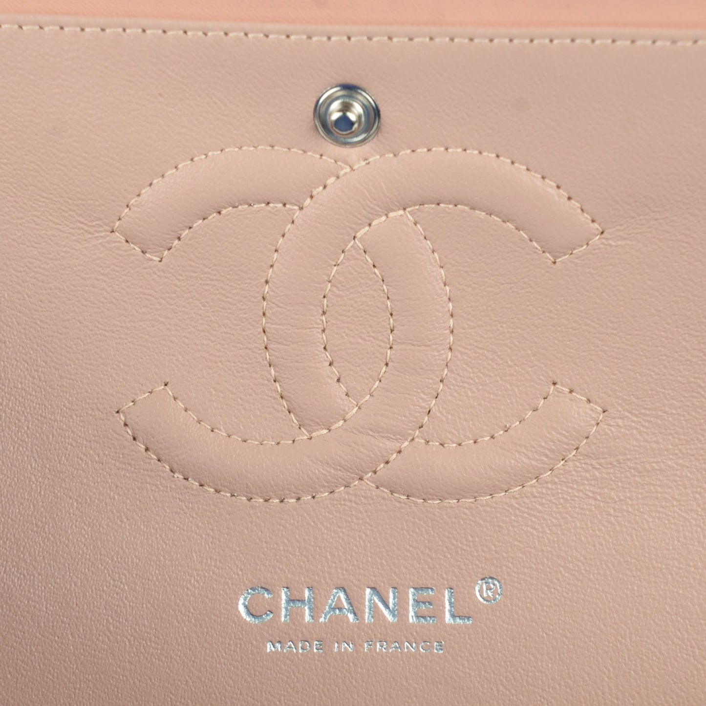 Patent Quilted Medium Double Flap Light Pink