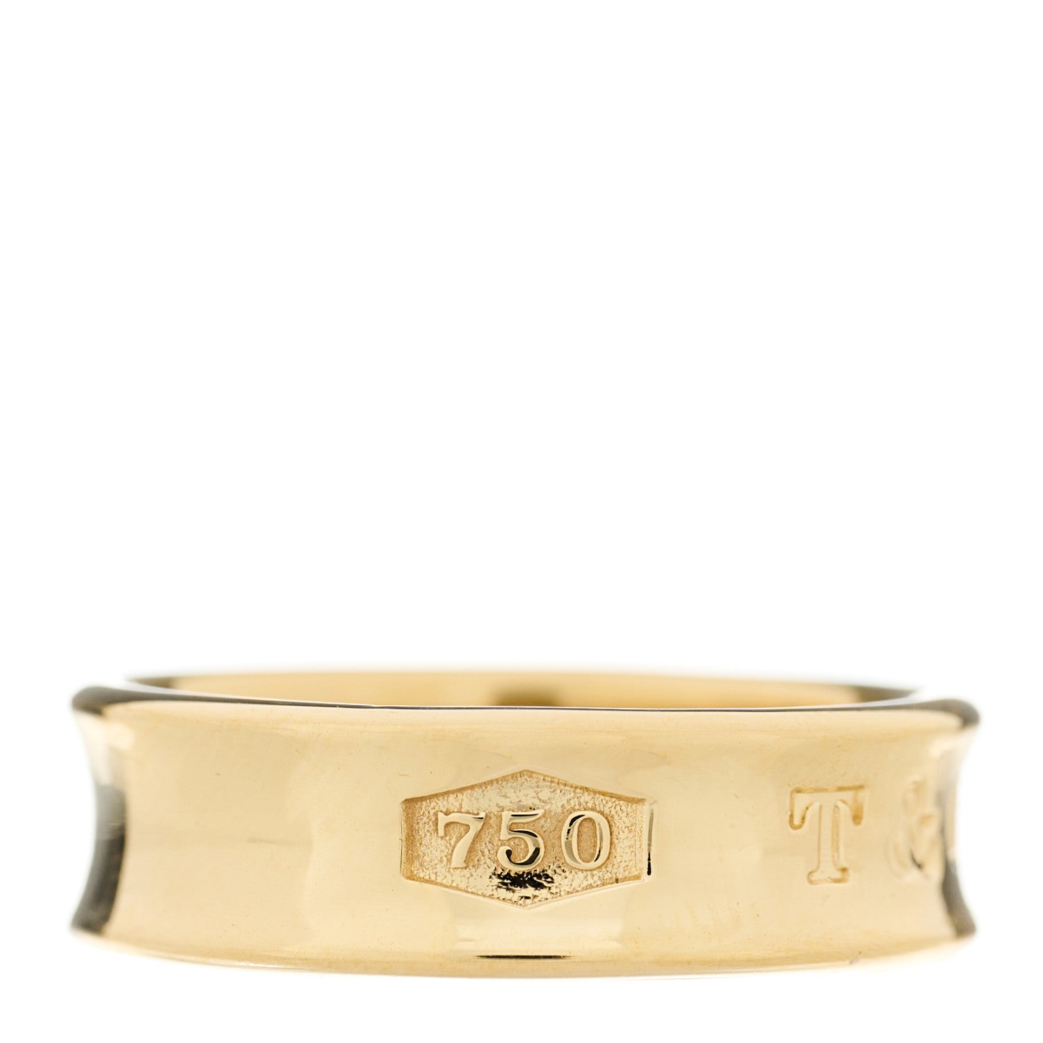 Tiffany 18K Yellow Gold 1837 Band Ring 53 6.25 3 of 8