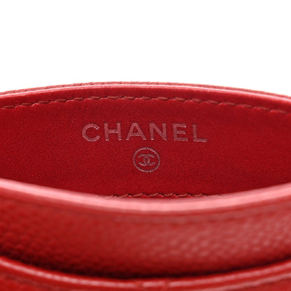 Chanel Caviar Quilted Card Holder Red 6 of 9
