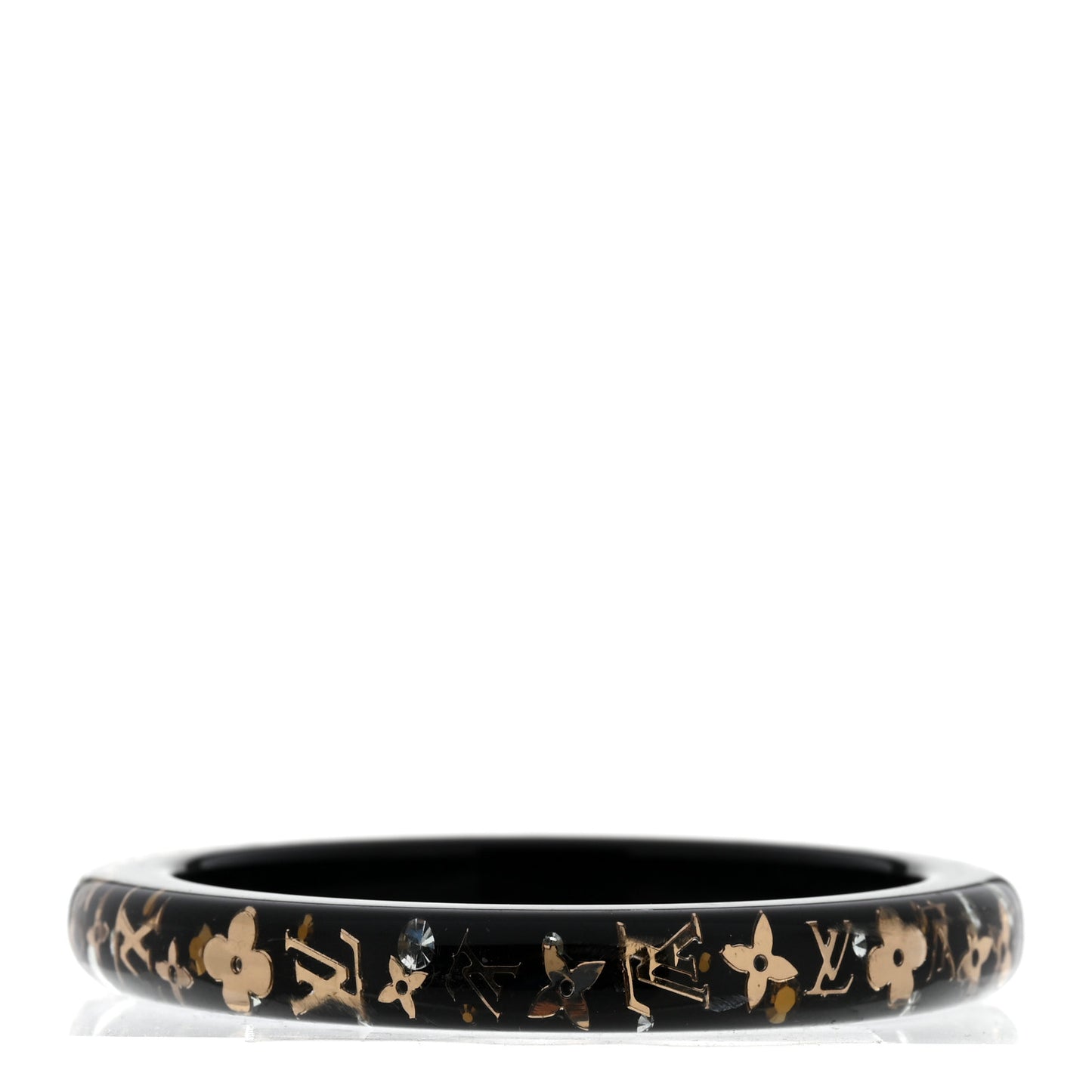 Resin Swarovski Large Inclusion Bracelet PM Black