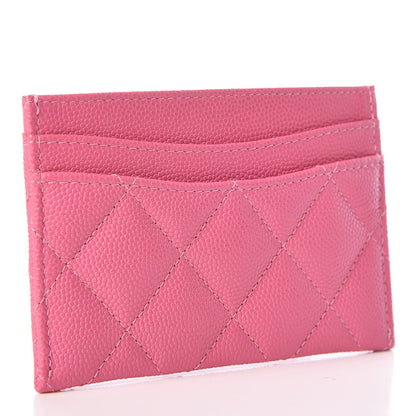 Chanel Caviar Quilted Card Holder Pink 3 of 9