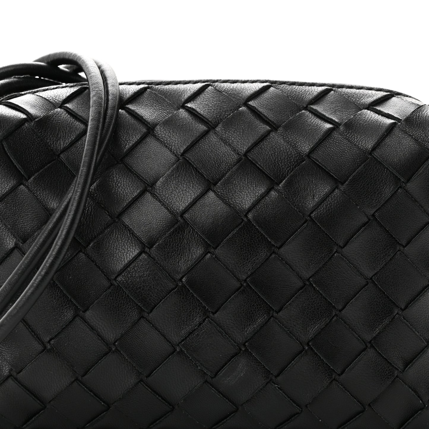 Nappa Intrecciato Mini Loop Camera Bag Black