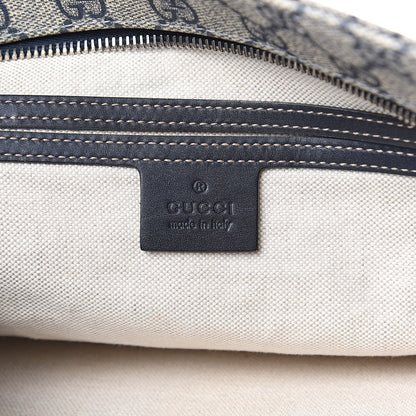 Gucci GG Plus Monogram Large Flat Messenger Bag Beige Blue 6 of 10