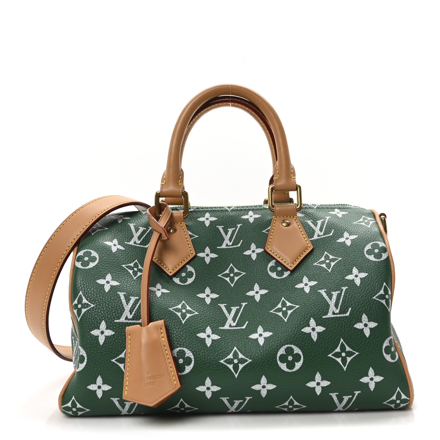 Louis Vuitton Calfskin Monogram Speedy P9 Bandouliere 25 Green 1 of 11