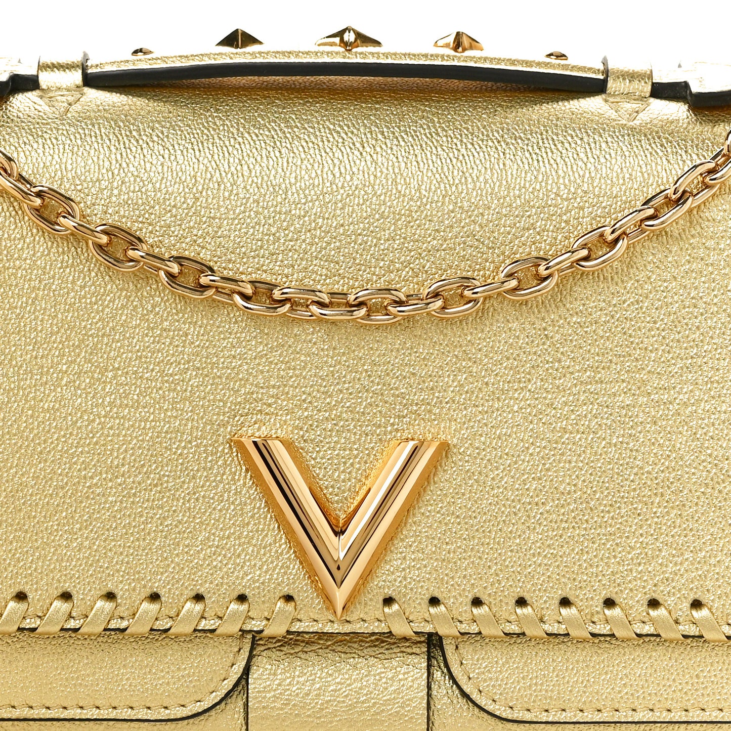 Cuir Plume Ecume Very Chain Bag Gold