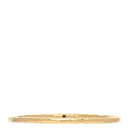 Roberto Coin 18K Yellow Gold Hammered Bangle Bracelet 2 of 6