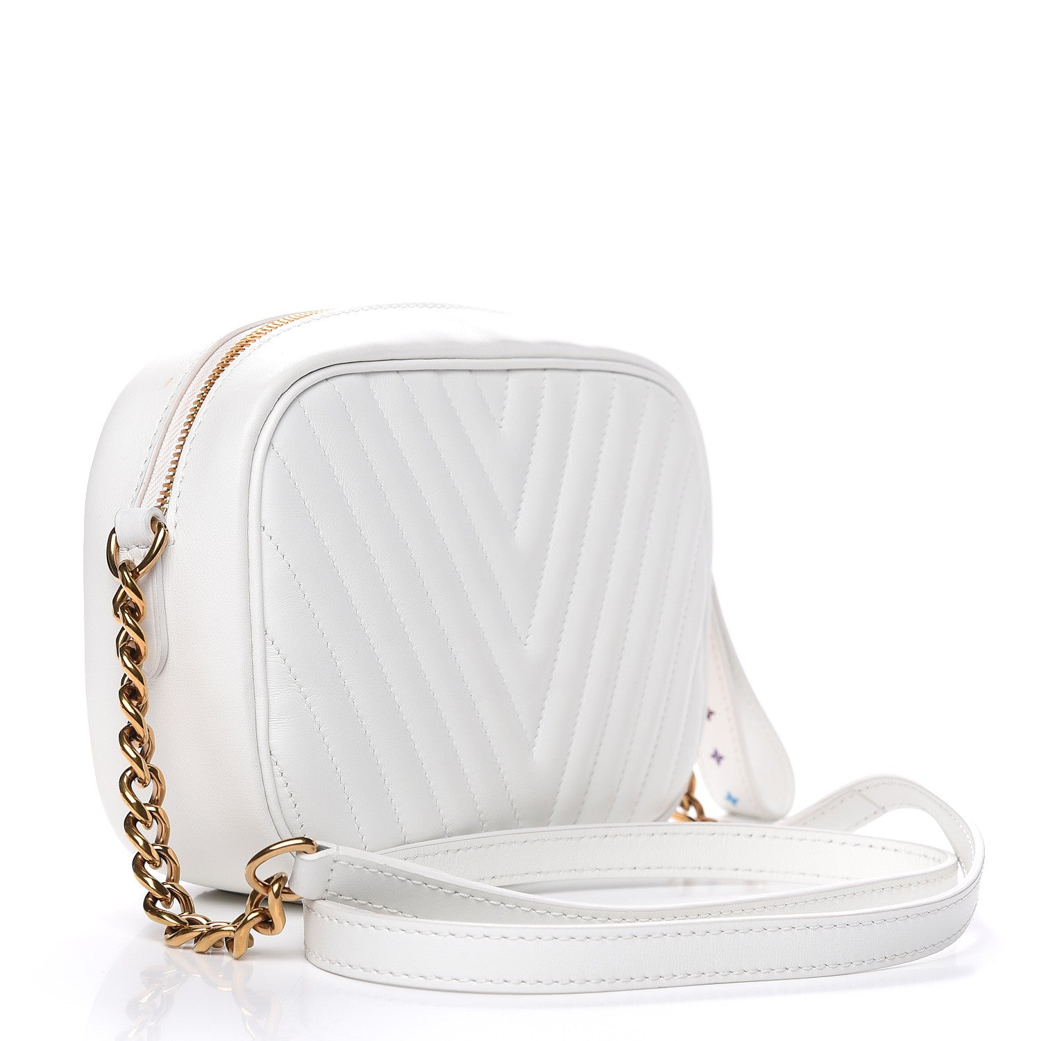 Louis Vuitton Calfskin New Wave Camera Bag White 3 of 10