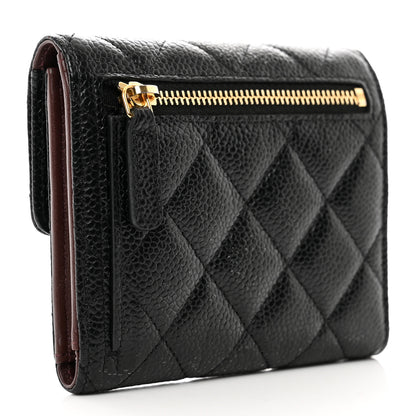 Chanel Caviar Quilted Compact Flap Wallet Black 3 of 10
