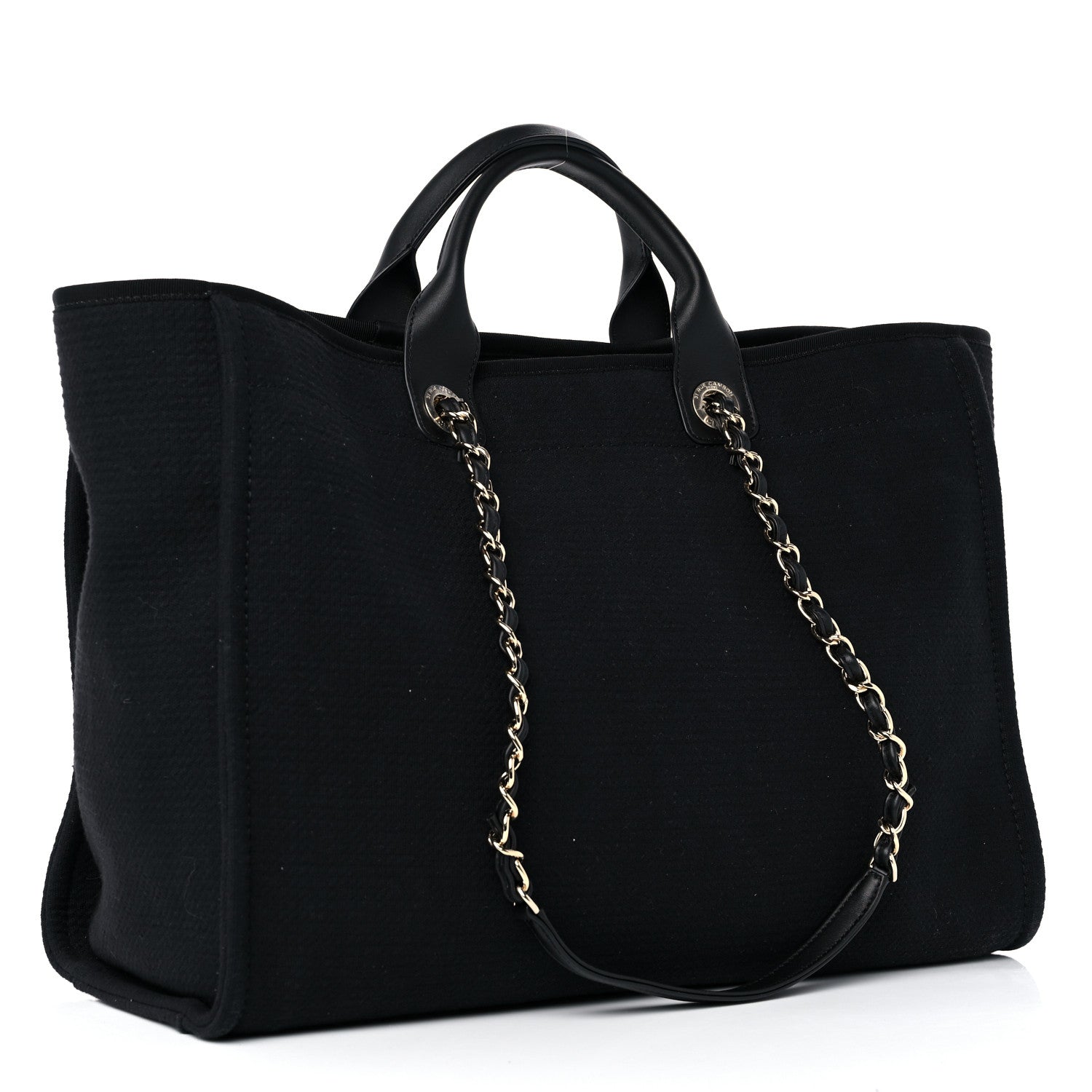 Chanel Mixed Fibers Large Deauville Tote Black 4 of 10