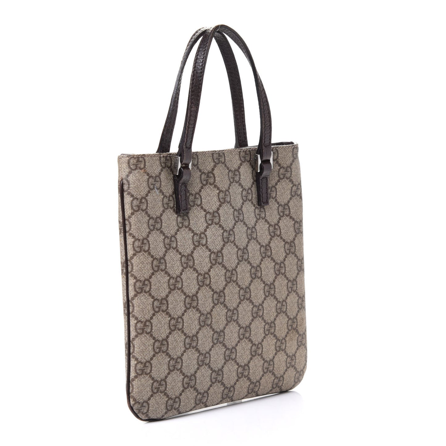 GG Supreme Monogram Mini Vertical Tote Dark Brown