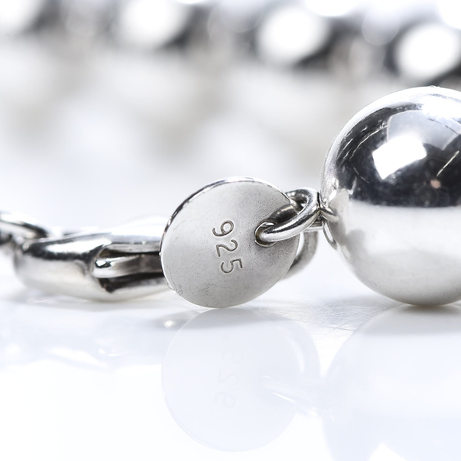 Tiffany Sterling Silver 10mm HardWear Ball Bracelet 4 of 5