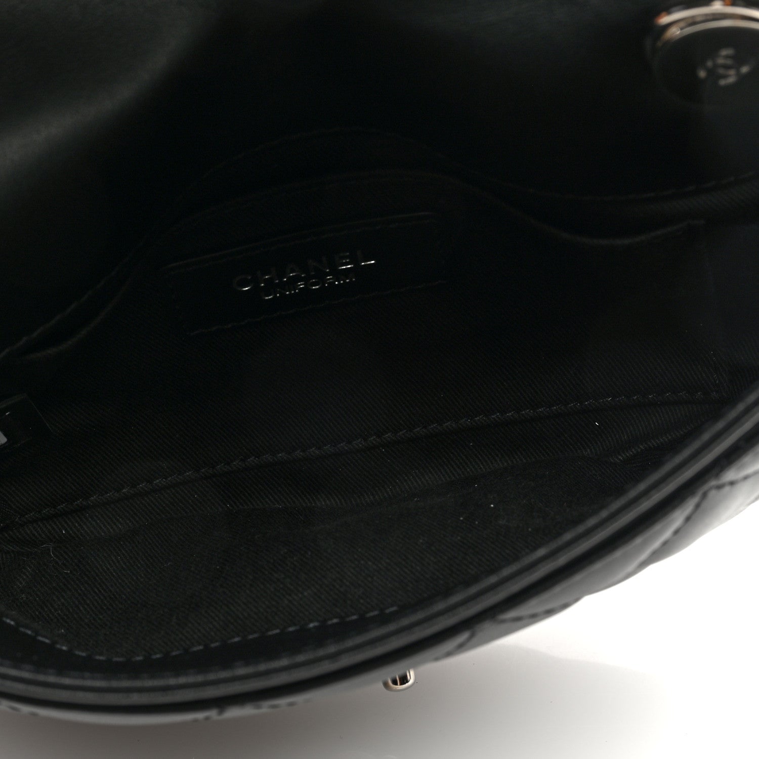 Chanel Calfskin Quilted CC Uniform Flap Belt Bag Black 5 of 10