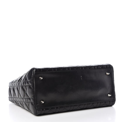 Christian Dior Lambskin Cannage Medium Lady Dior Black 4 of 12