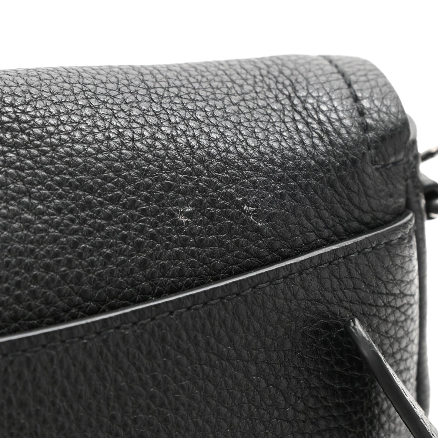 Vitello Daino Soft Flap Crossbody Black