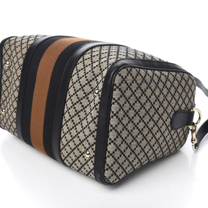 Gucci Diamante Vintage Web Medium Boston Black 11 of 13