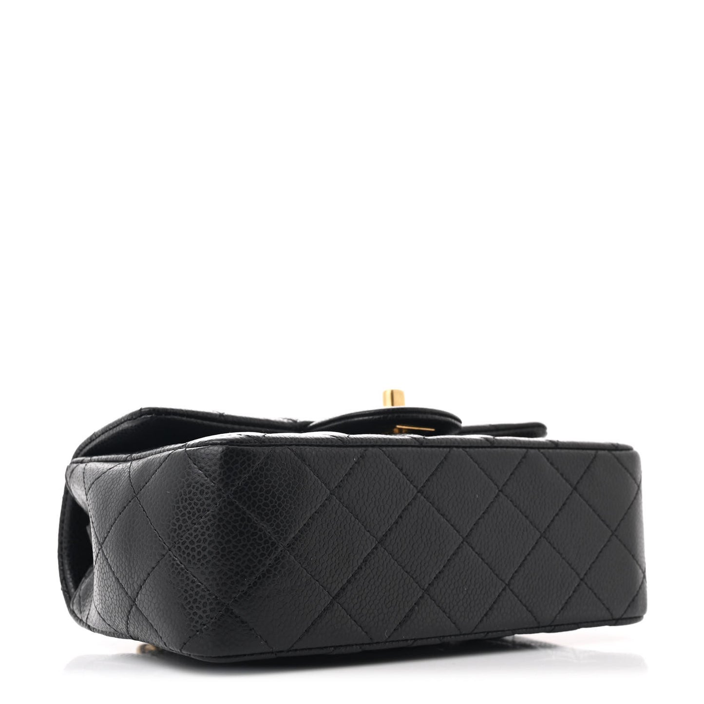 Caviar Quilted Mini Rectangular Flap Black