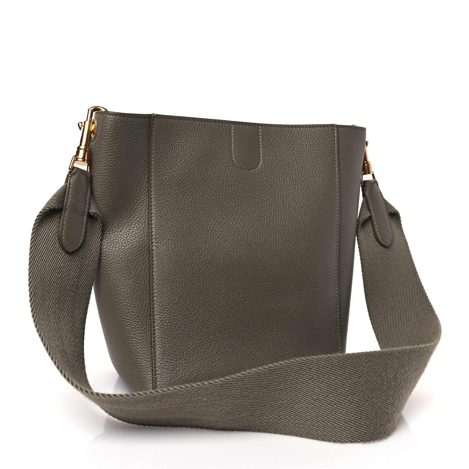Celine Soft Grained Calfskin Small Sangle Bucket Bag Taupe 3 of 11