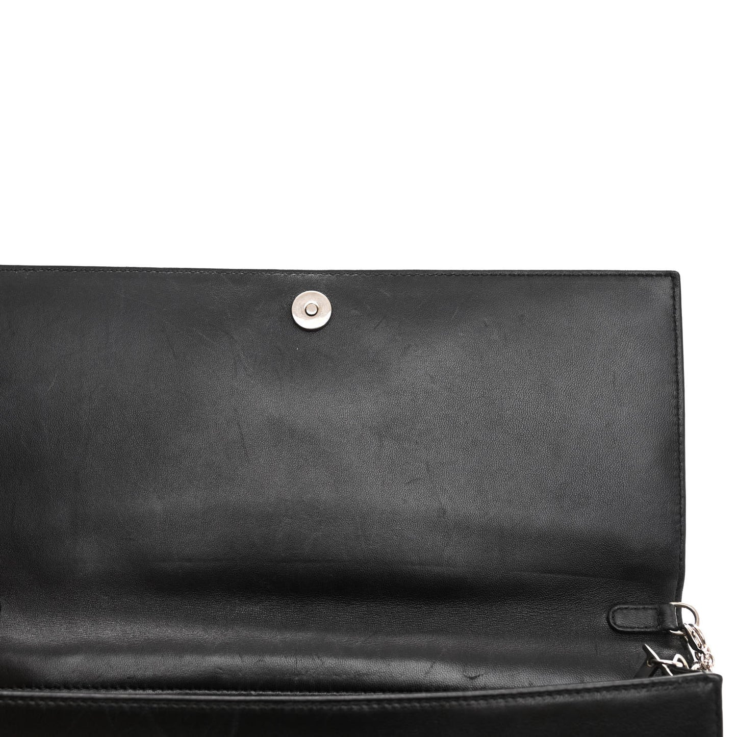 Lambskin Cannage Lady Dior Convertible Clutch Black