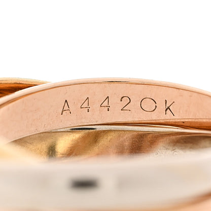 Cartier 18K Pink Yellow White Gold Classic Les Must De Cartier Trinity Ring 53 6.25 5 of 5