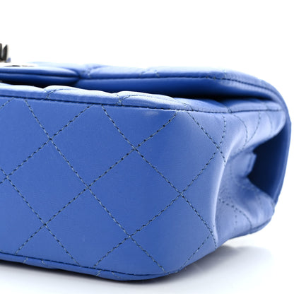 Chanel Lambskin Quilted Mini Rectangular Flap Royal Blue 10 of 11