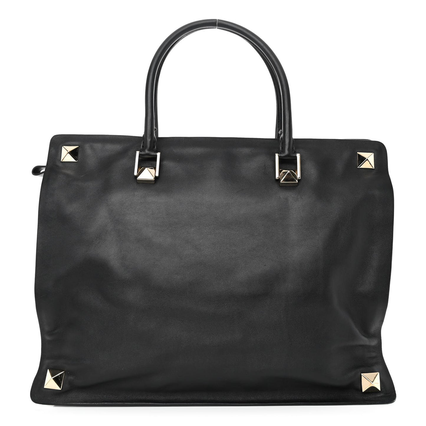 Vitello Macro Rockstud Runway Tote Black