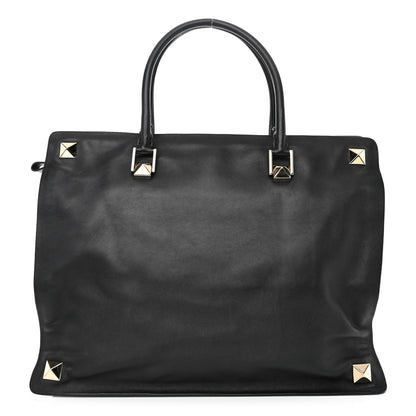 Valentino Garavani Vitello Macro Rockstud Runway Tote Black 1 of 12