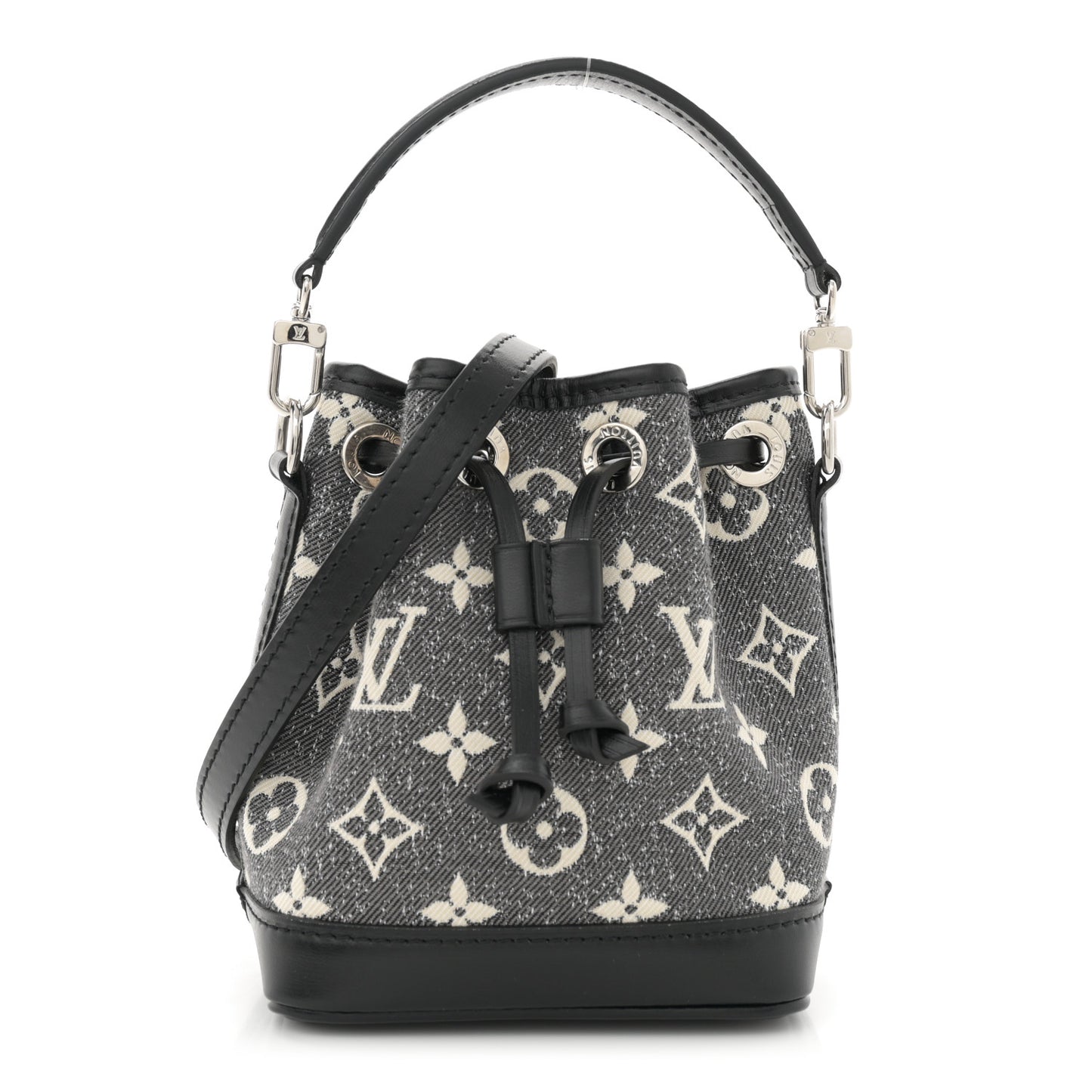 Monogram Jacquard Denim Nano Noe Bleu