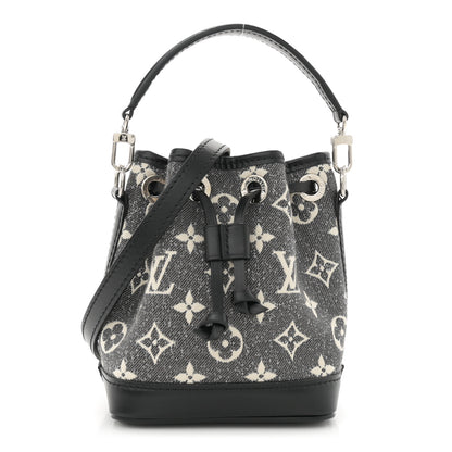 Louis Vuitton Monogram Jacquard Denim Nano Noe Bleu 1 of 10