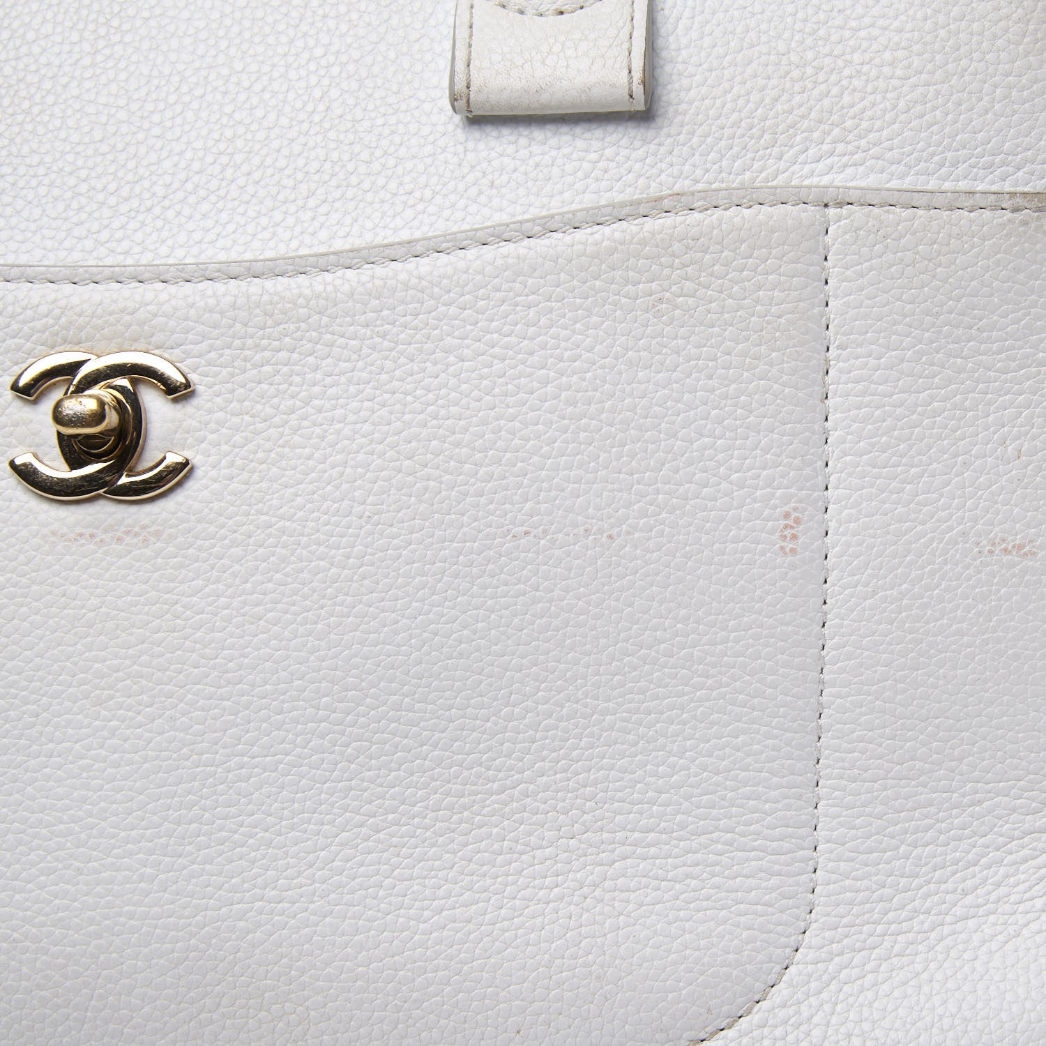Chanel Grained Calfskin Small Neo Executive Shopper Tote White 10 of 12