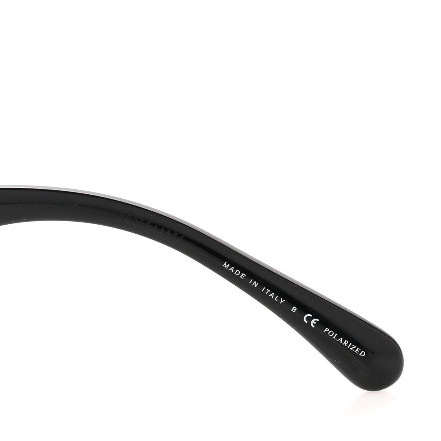 Acetate Strass Polarized Square Sunglasses 5422-B Black