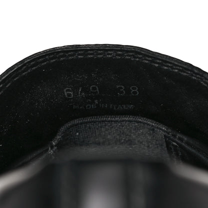 Prada Spazzolato Rois Metal Triangle Logo Monolith 55mm Loafers 38 Black 9 of 10
