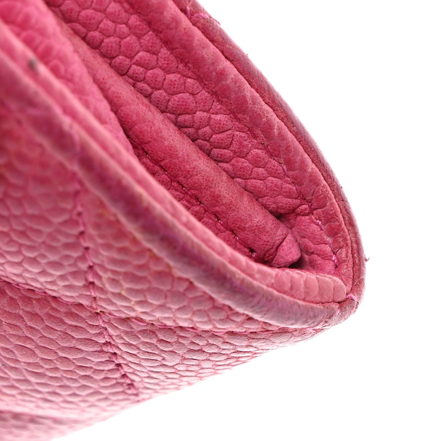 Chanel Caviar Quilted Large Gusset Flap Wallet Pink 16 of 17