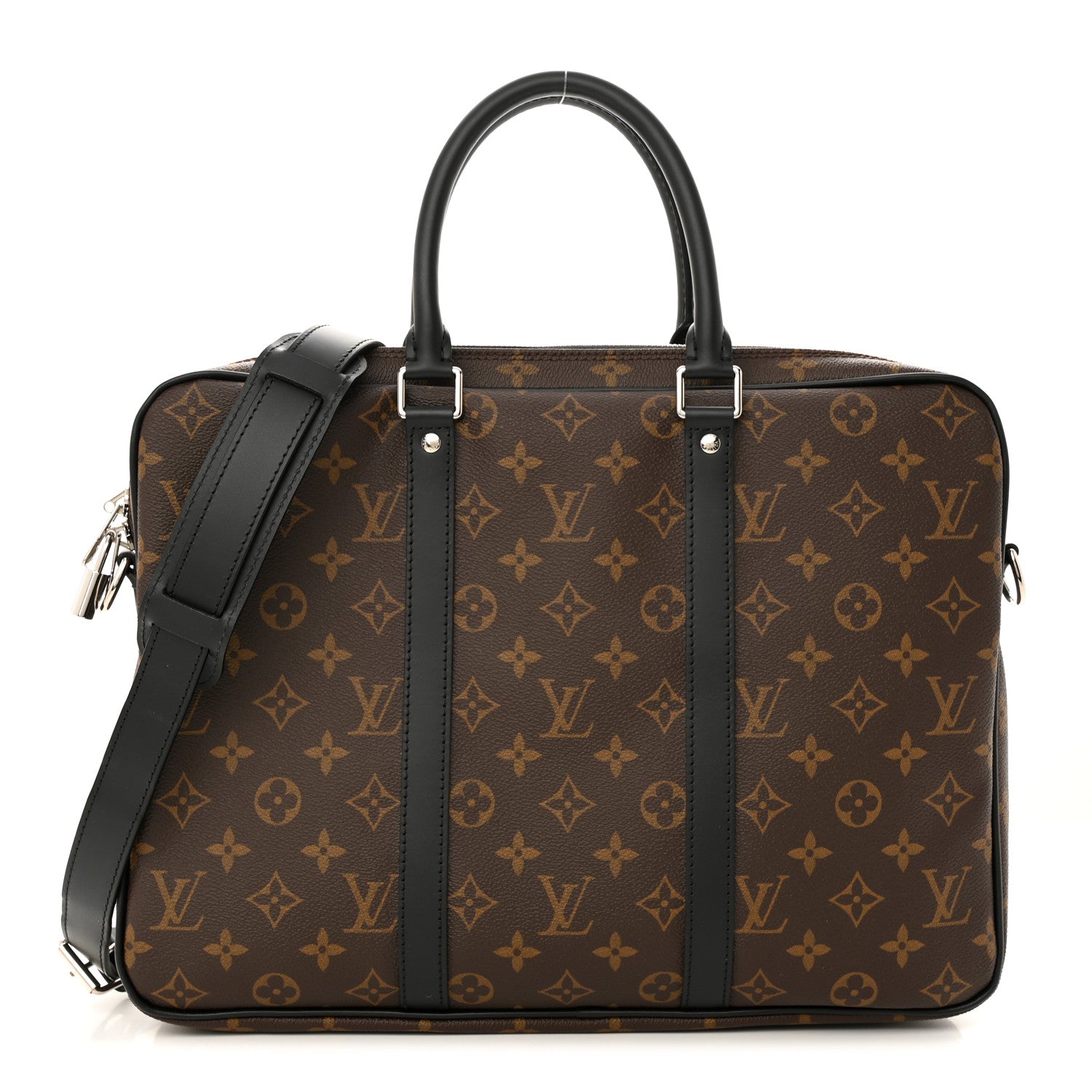 Louis Vuitton Monogram Macassar Porte-Documents Voyage PM 1 of 9