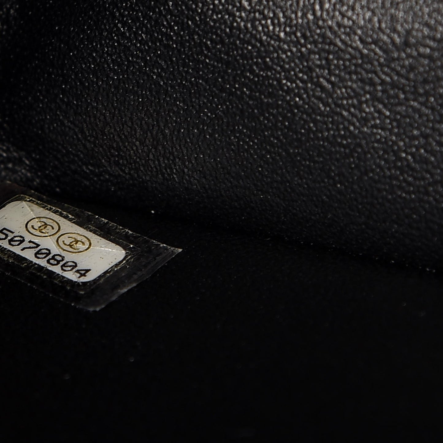 Iridescent Caviar Quilted Mini Rectangular Flap Black