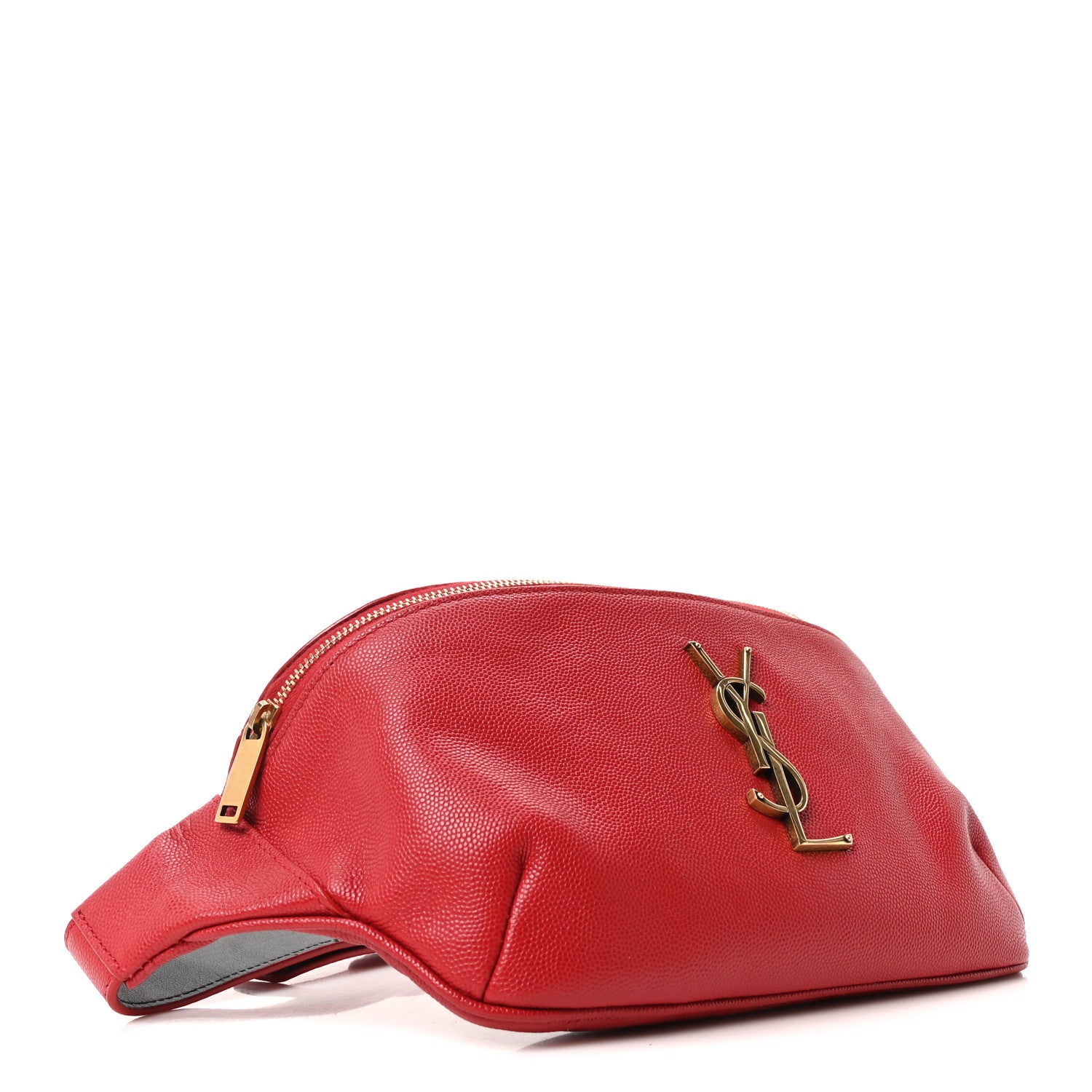 Saint Laurent Grain De Poudre Monogram Belt Bag Rouge Eros 4 of 10