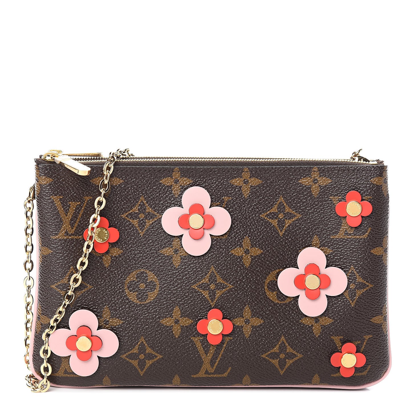 Monogram Blooming Flowers Double Zip Pochette