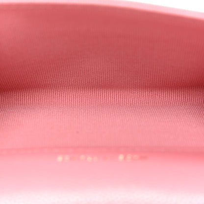 Chanel Caviar Quilted Flap Card Holder Wallet Pink 5 of 8
