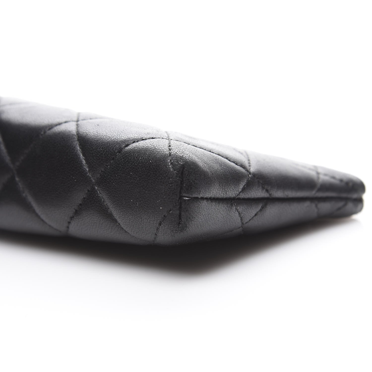 Chanel Lambskin Quilted Valentine Charms Small Cosmetic Pouch Black 8 of 8
