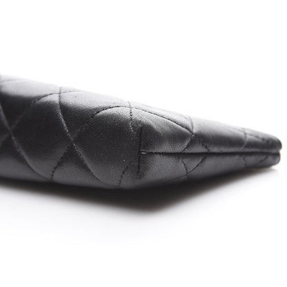 Chanel Lambskin Quilted Valentine Charms Small Cosmetic Pouch Black 8 of 8